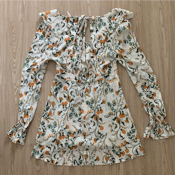 Free people floral carnation ruffle dress nwot - Picture 2 of 2